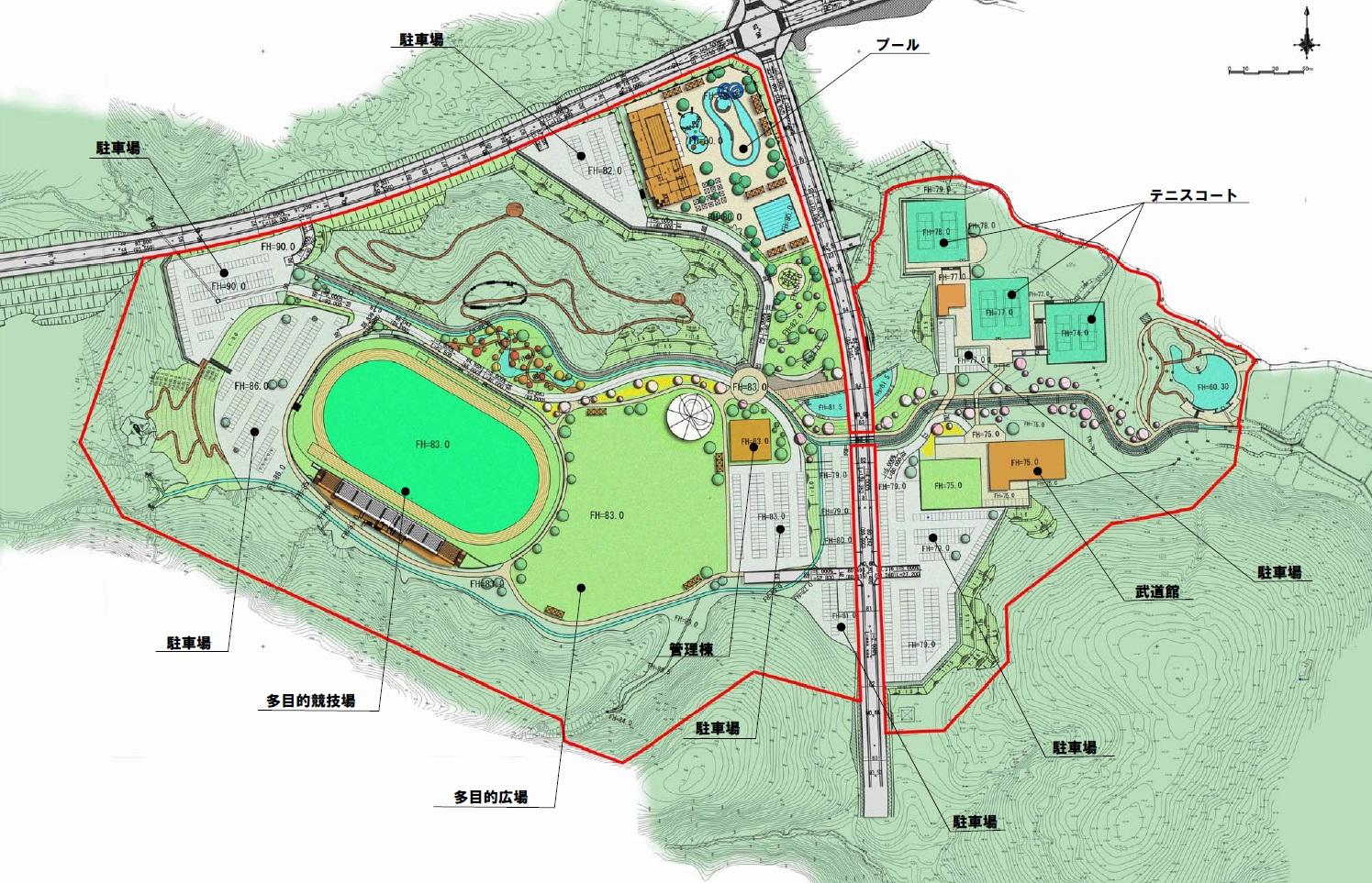 奈良県香芝市 スポーツ公園計画概要公表 多目的競技場やプール配置 日刊建設工業新聞